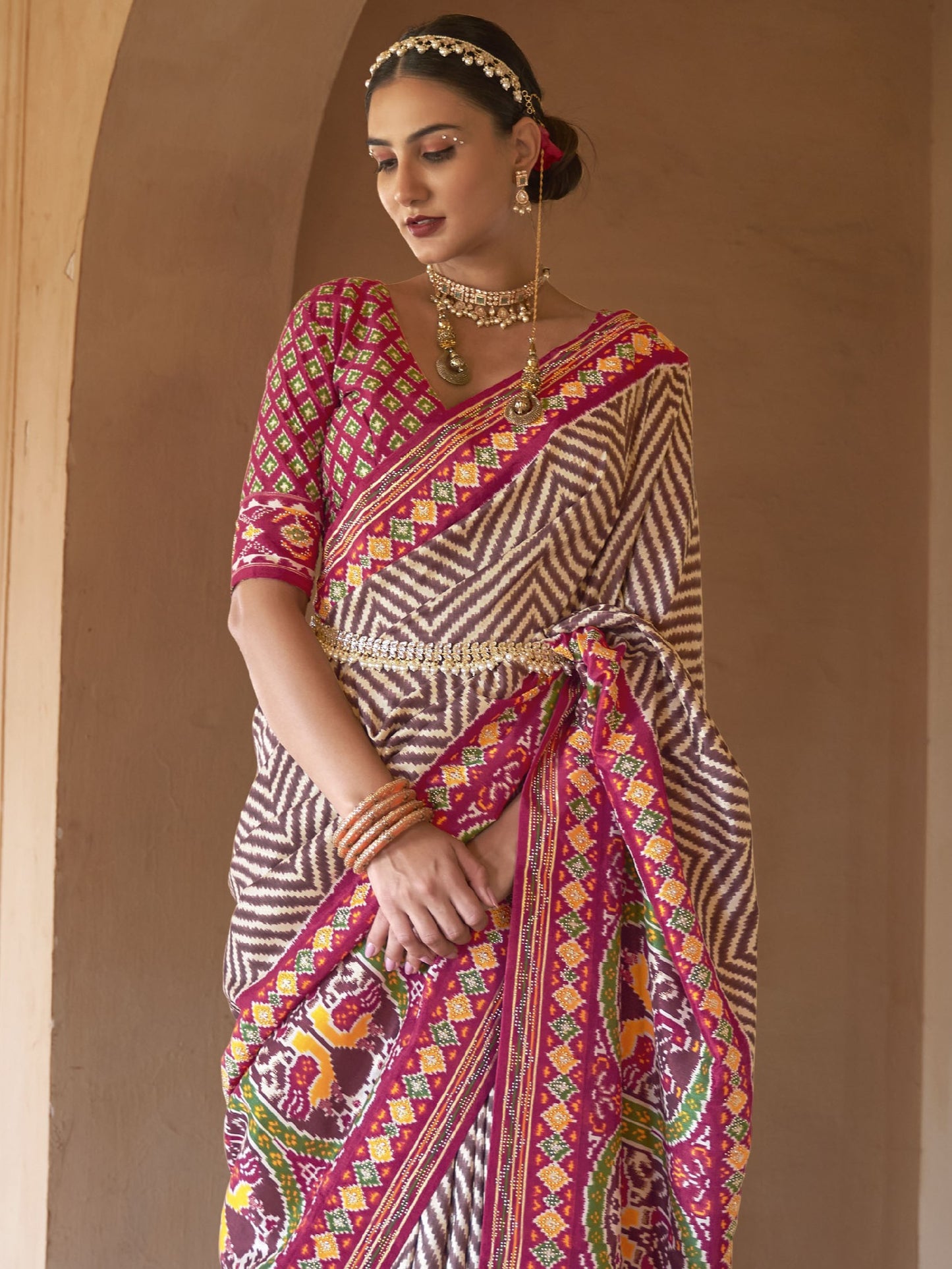 Magnum Magenta Patola Saree