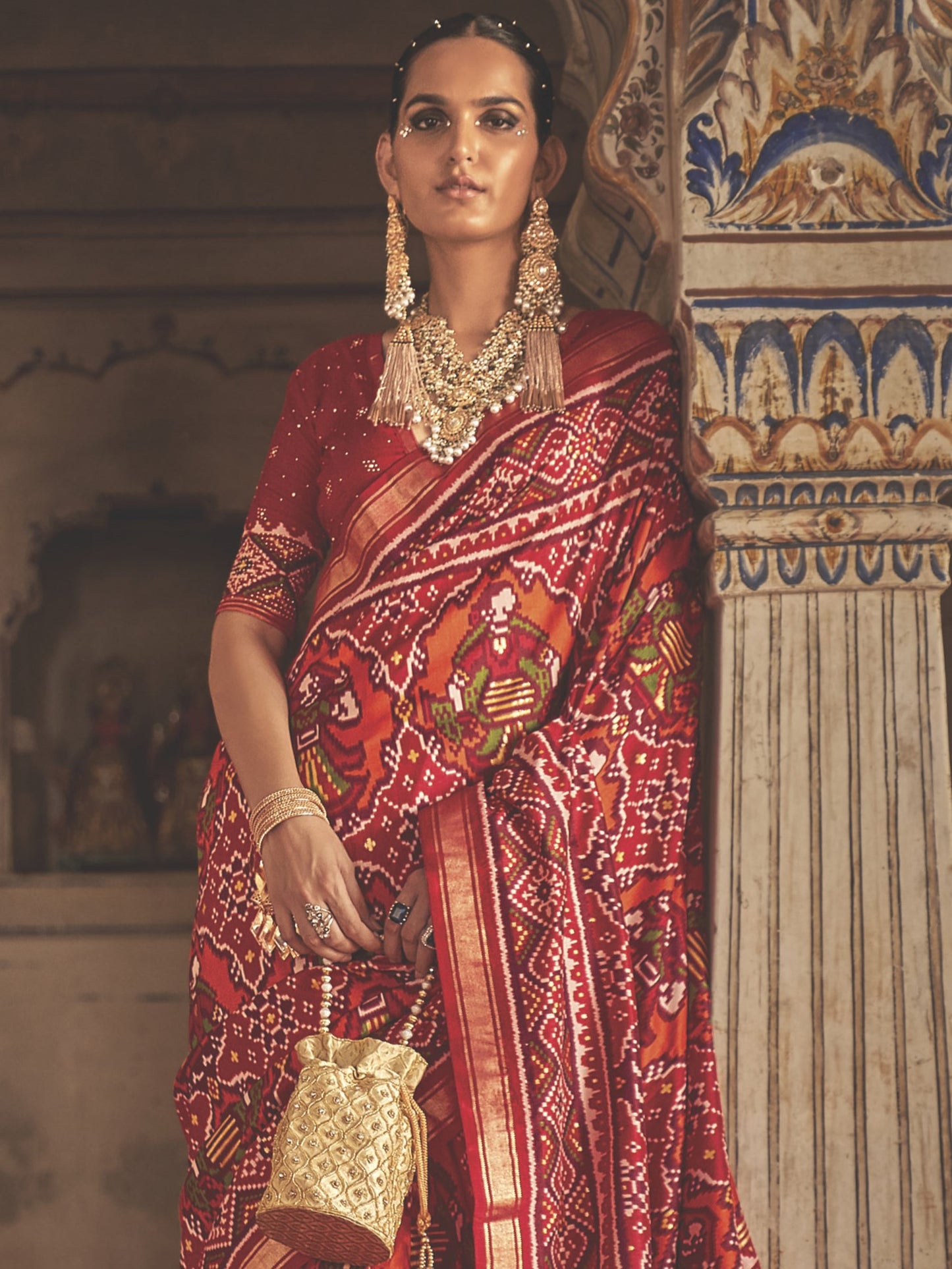 Penn Red Patola Saree