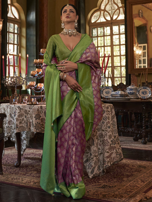 Orchid Purple Kanjivaram Saree