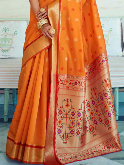 orange color saree