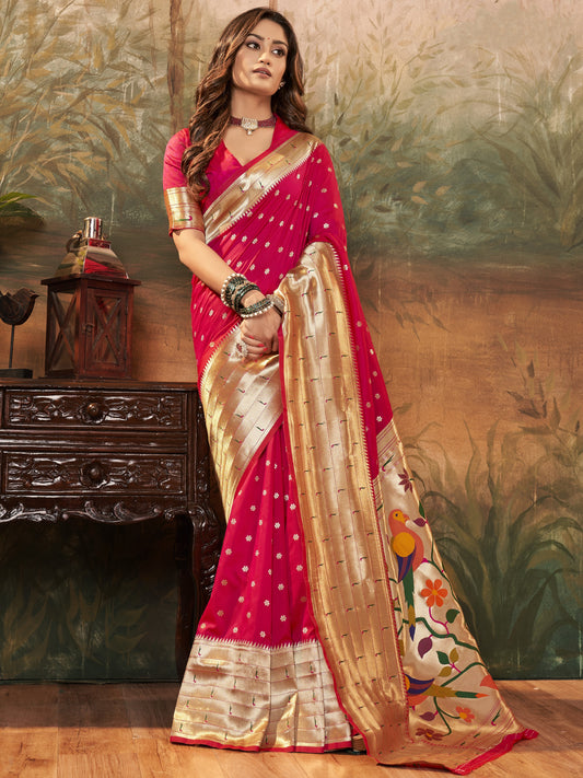 Bridal Pink Paithani Saree