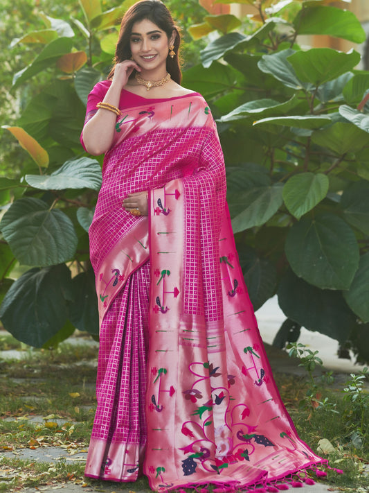 Hot Pink Paithani Saaree