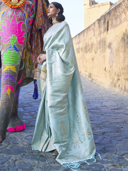 Light Blue Kanjivaram Saree