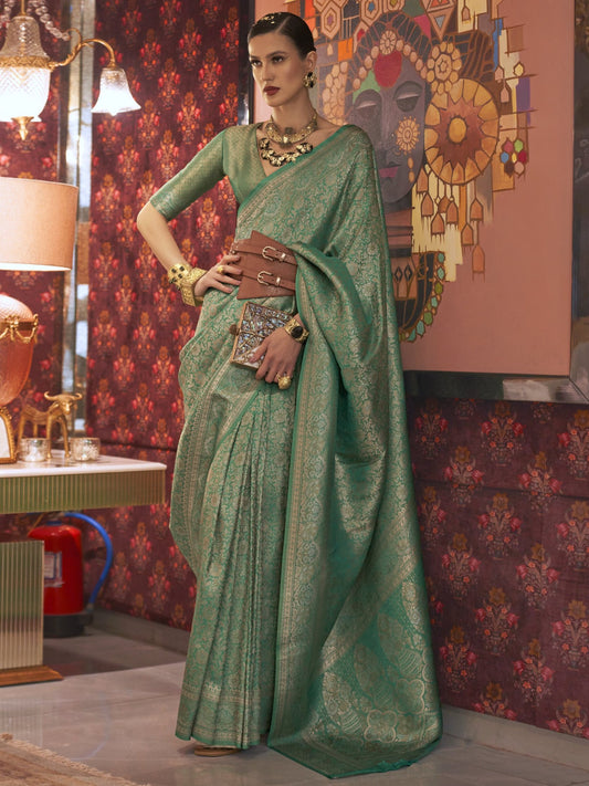 Sea Green Kanjivaram Saree