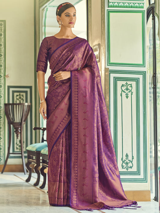 Orchid Purple Kanjivaram Saree