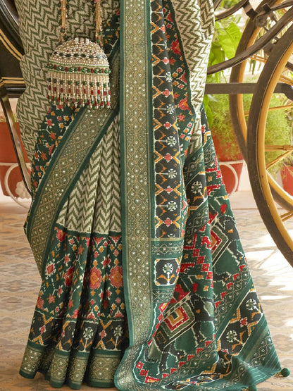 Spring Green Patola Saree