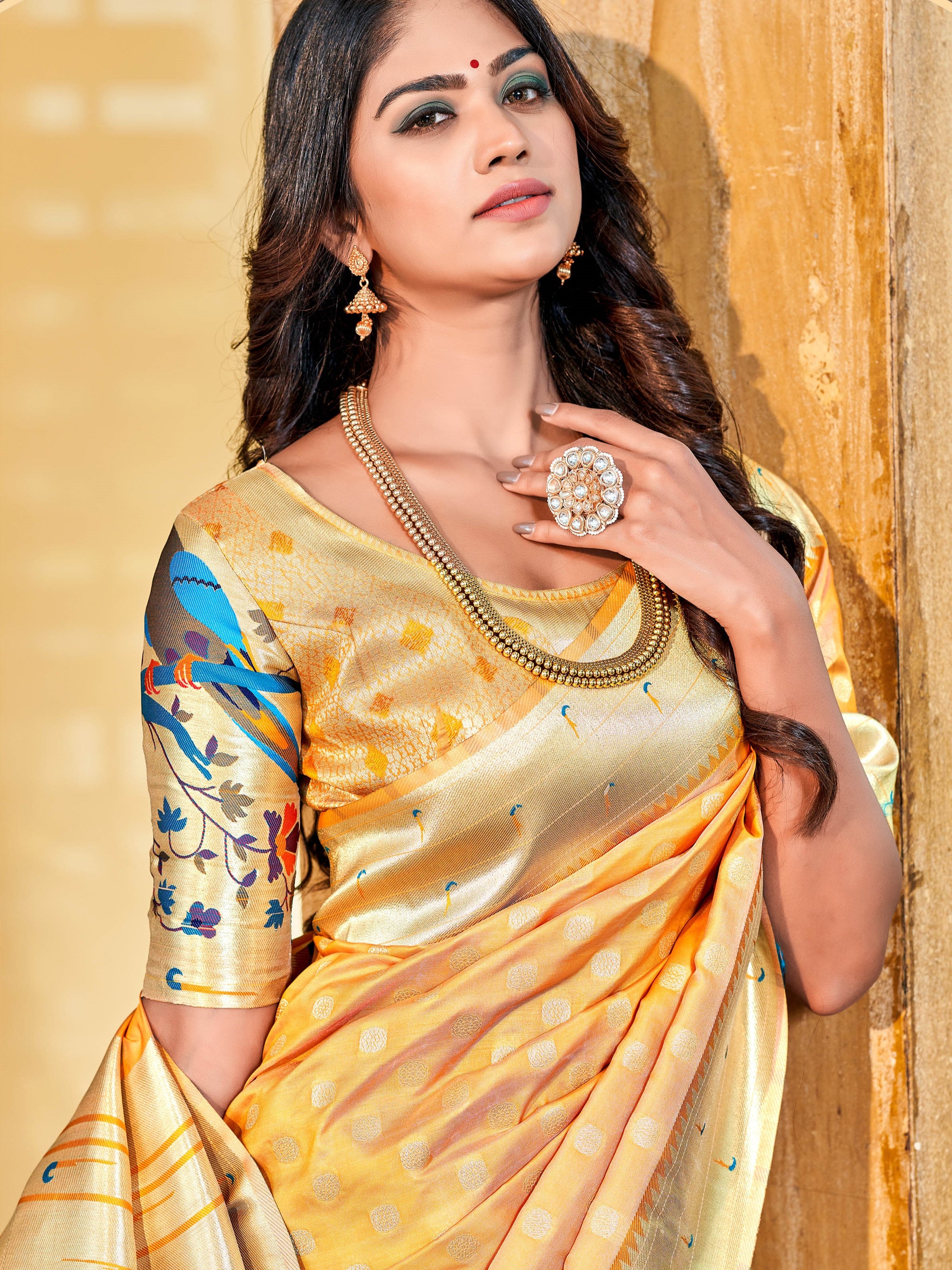 Shop Yellow Paithani Saree For Wedding And Festive and Party Rooprekha –  rooprekha