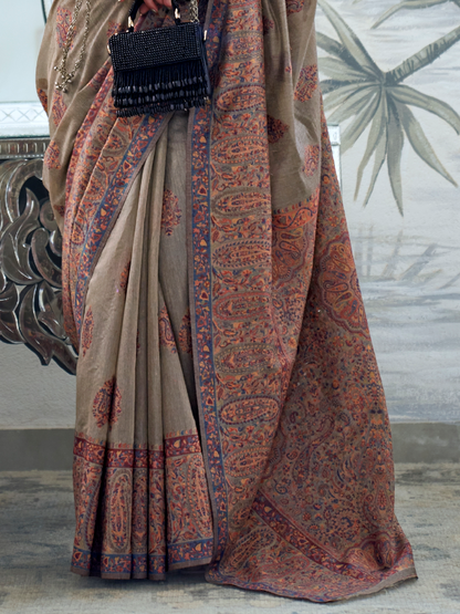 pashmina kashmiri saree