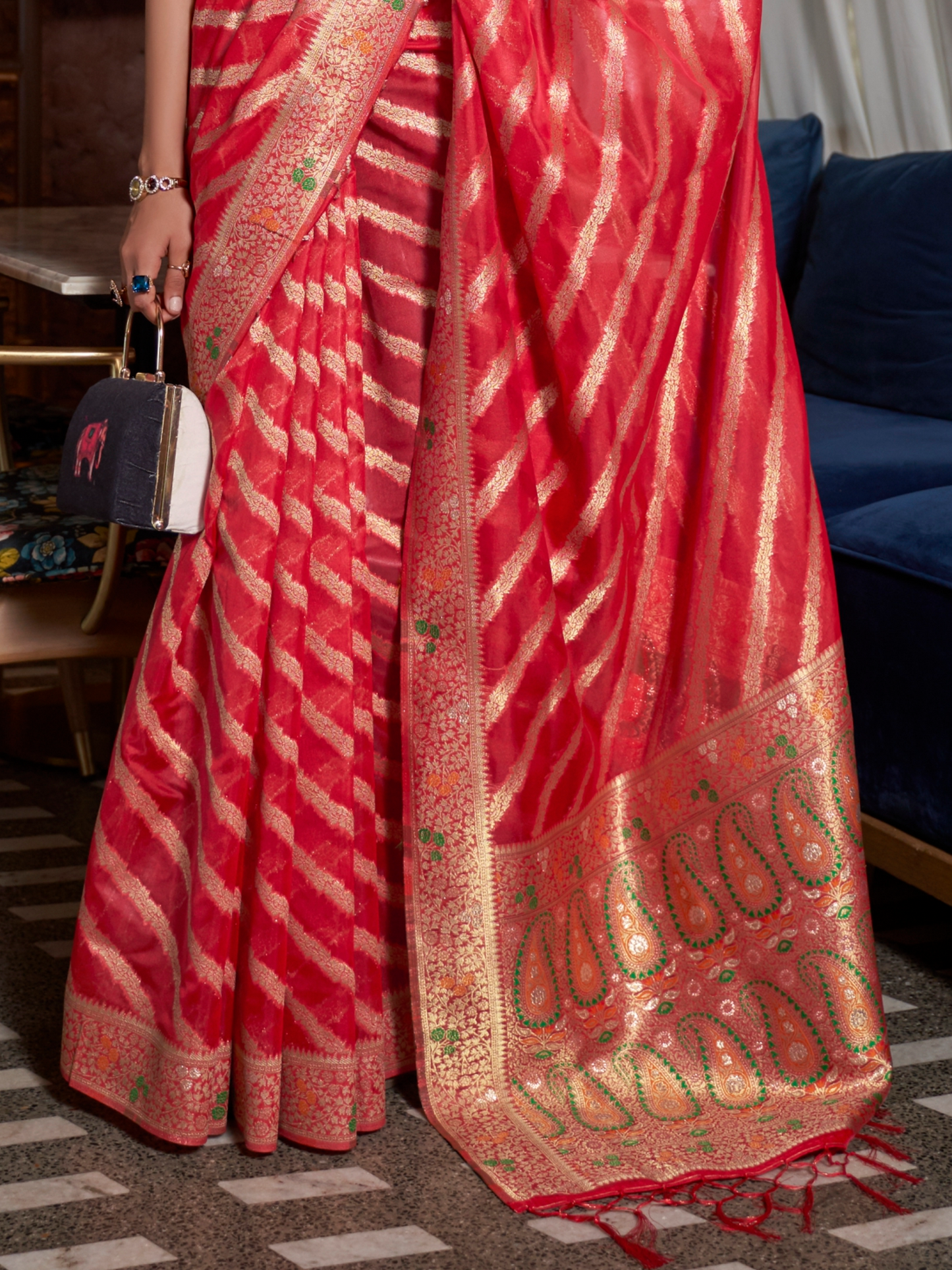 two tone sarees