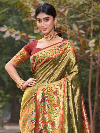 Sheen Gold Paithani Saree