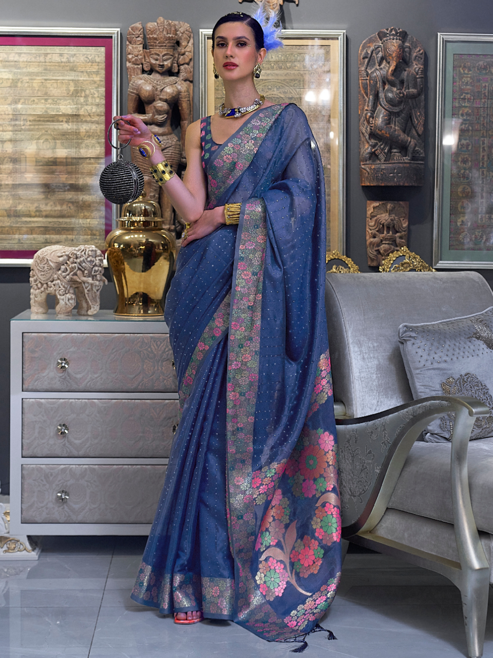 organza saree in india