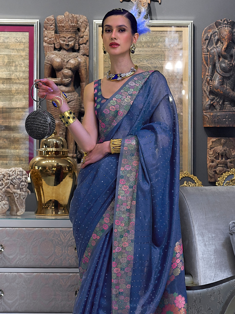 organza saree price in india